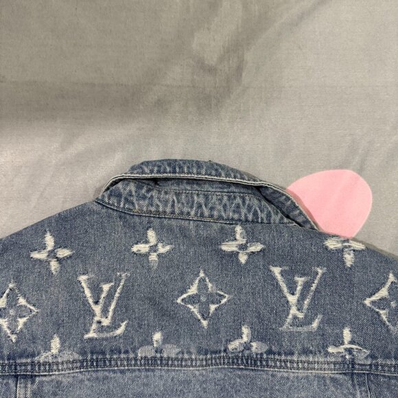 Louis Vuitton Single Breasted Lapel Collar Long Sleeved Denim Jacket - Picture 5 of 6